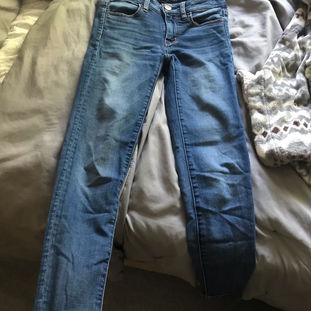 Blue skinny American Eagle jeans